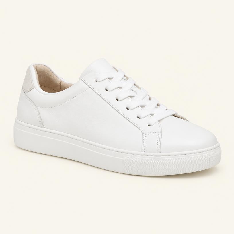 Tênis Casual Couro Branco Aurora